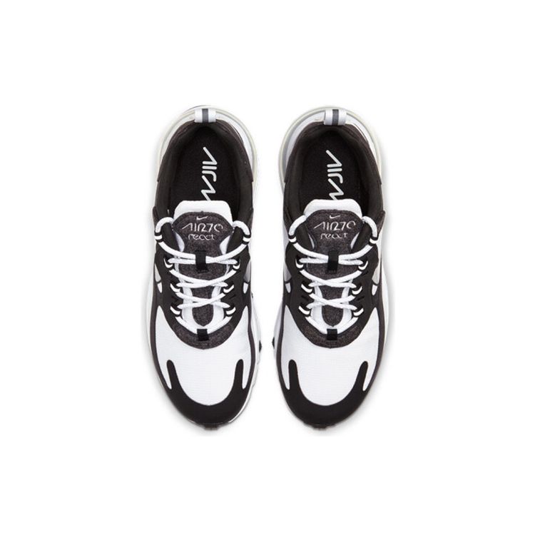 Nike Air Max 270 React Spliced Sports Breathable Low-Top Running Shoes Women sneaker Black White CQ4805-101
