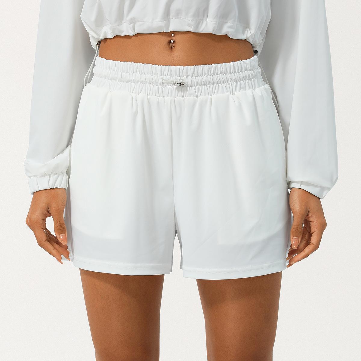 Women s Casual Loose Drawstring Elastic Waist Sports Shorts S
