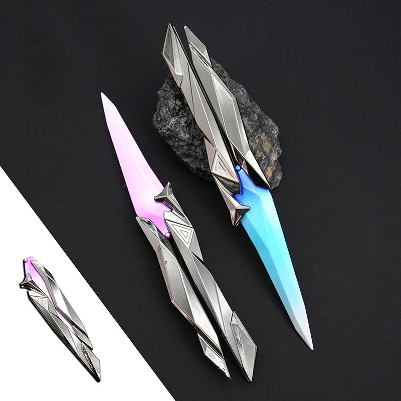 Taktisk Skytespill Sammenleggbar Sommerfuglkniv 3D Gravert Samleobjekt Våpen Bærbar Nærkampsutstyr For Cosplay/Gaming Tilbe