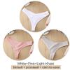 FINETOO Sexy Panties Women G-string Cotton Feamle Underwear Panties Low Waist Thong Underpants 6 Solid Color Pantys Intimates Lingerie