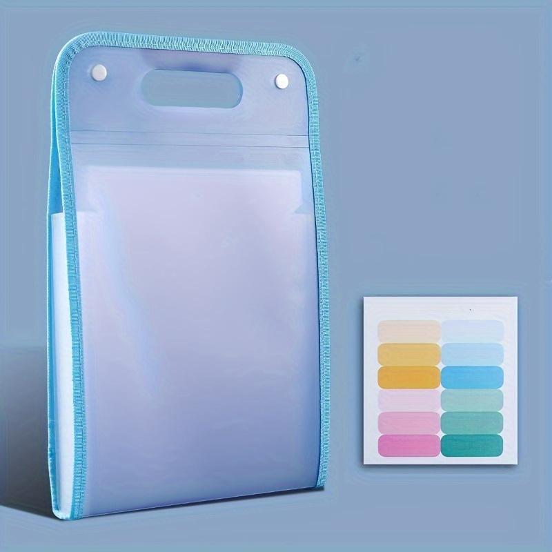 A4 Vertical File Manager with Handle - Durable Plastic, Waterproof Document Holder with 13 Pockets for Students, Business