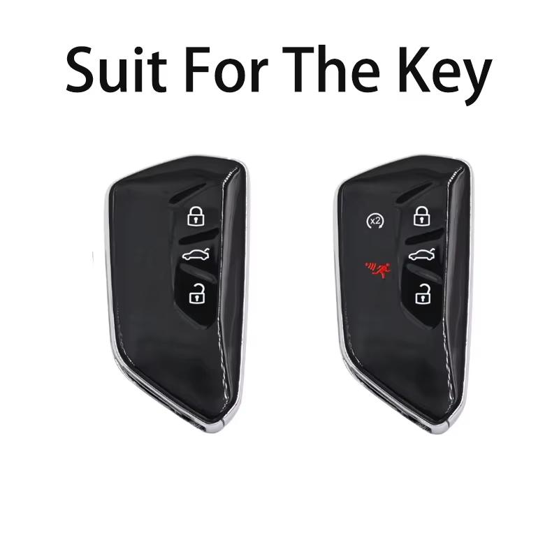 Funda Negra Transparente para Llave de Coche Para Vw Para Volkswagen Golf 8 Mk8 Id.3 Id.4 Cupra Skoda Octavia A8 Seat Leon Mk4