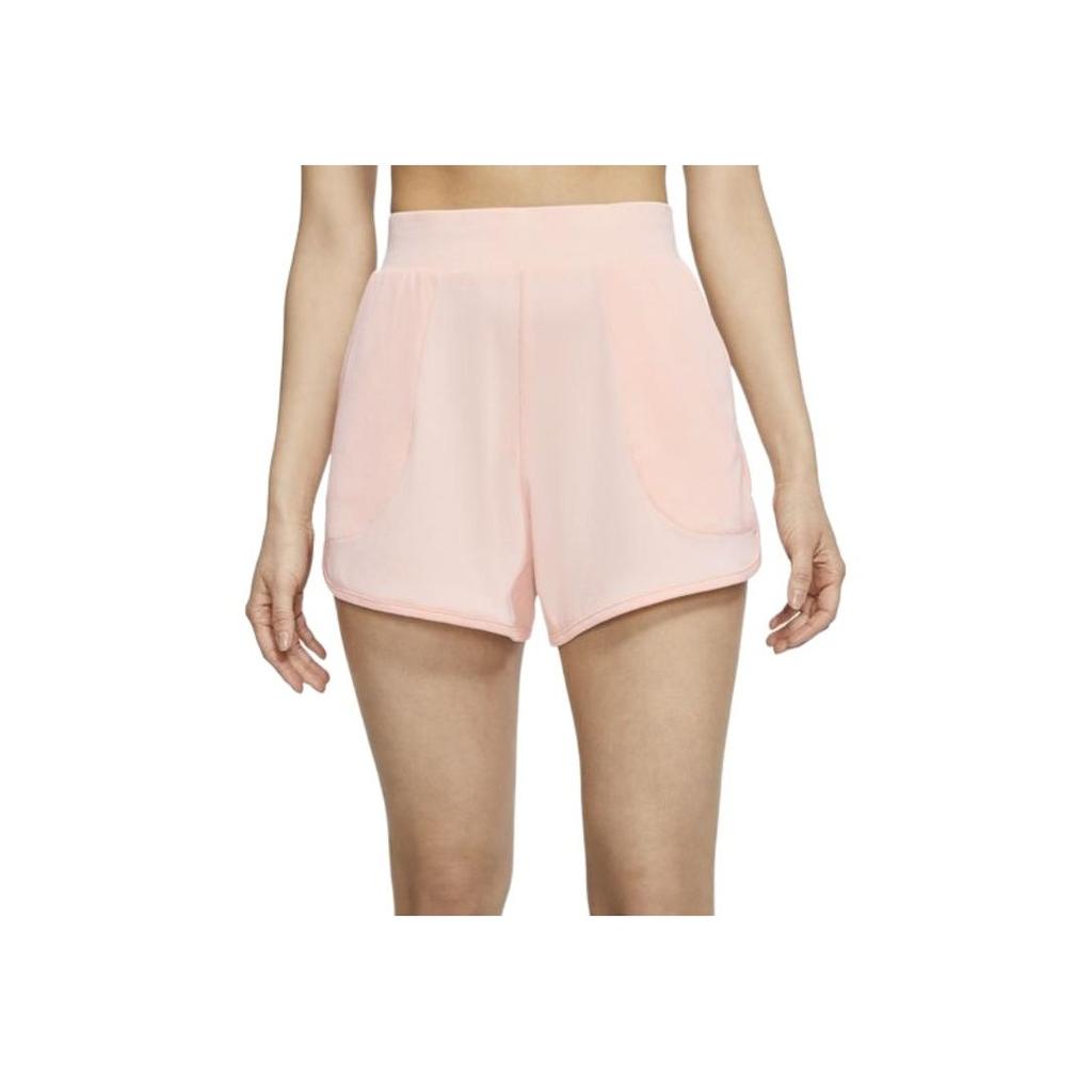 Nike Yoga Loose Ribbed Shorts Women Shorts Orange CQ8839-664