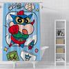Shower Crayons Shinchans Curtain Waterproof Polyester Fabric Paint Colorful Bath Curtains Home Bathroom Decor Curtain With Hook