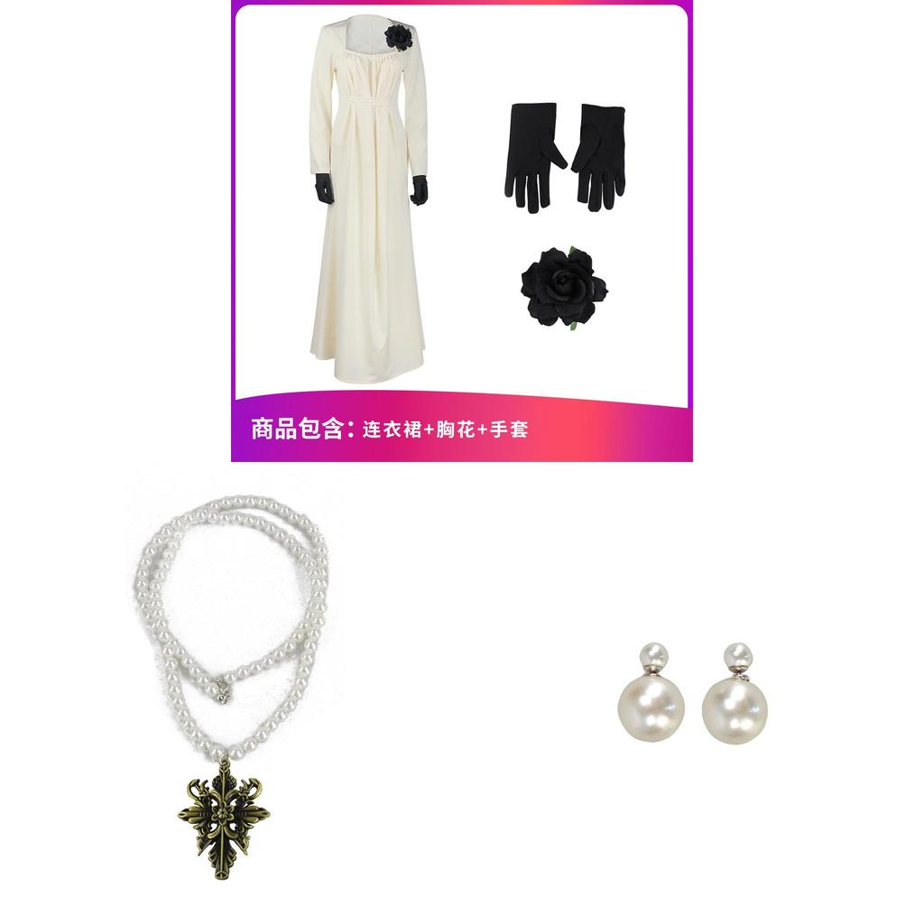 Halloween Cosplay Costume Biohazard 8 Village Vampire Lady Dimitrescu Dress Xs-xxxl