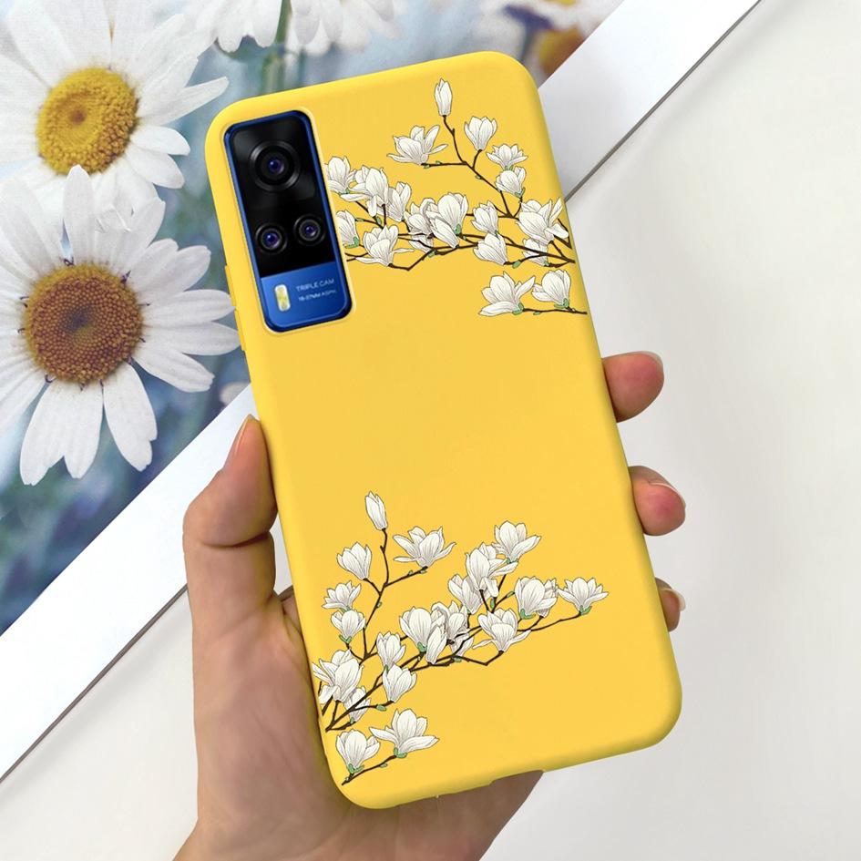 For Vivo Y31 2021 Case Cute Duck Cat Cartoon Coque Matte Soft Silicone Back Cover For Vivo Y51 Y51A Y53s Y 31 V2036 V2030 Fundas