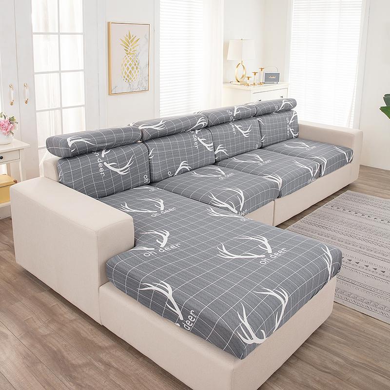 Elastic Sofa Seat Cushion Cover Pet Kids Furniture Protector Stretch Chair Cover Washable Removable Slipcover 1/2/3/4 Seater
