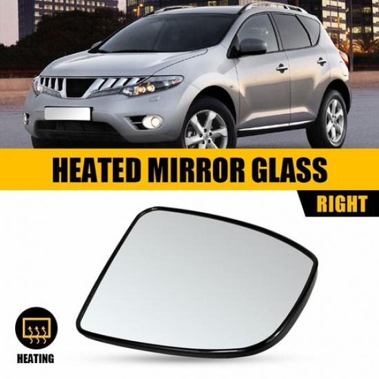 Right Passenger Side Heated Mirror Glass W/ Backing For Nissan Murano 2009-2014