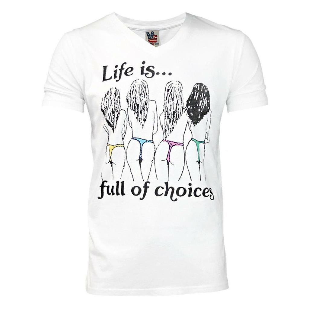 Junk Food Herren-T-Shirt „Life Is Full Of Choices“.