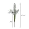 5-Piece Artificial Branches, Half Snow Three-Prong for Holiday and Winter Decor