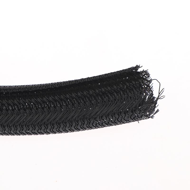 1Pcs 8~32Mm Self-Closed Insulated Sheath 1 Meter Pet Braided Cable Sleeve High Protection Wear Resistant Wire Organizer Sleeving