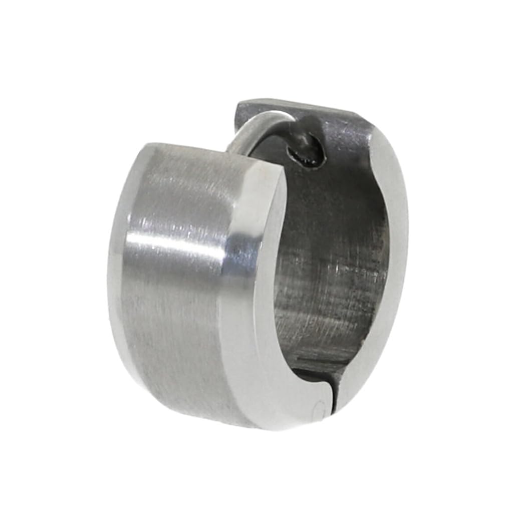 

[Shinjuku Gin no Kura] Wide Hoop Earring, Single Earring, Stainless Steel, Allergy-Friendly, Nickel-Free, Simple Ring Earring