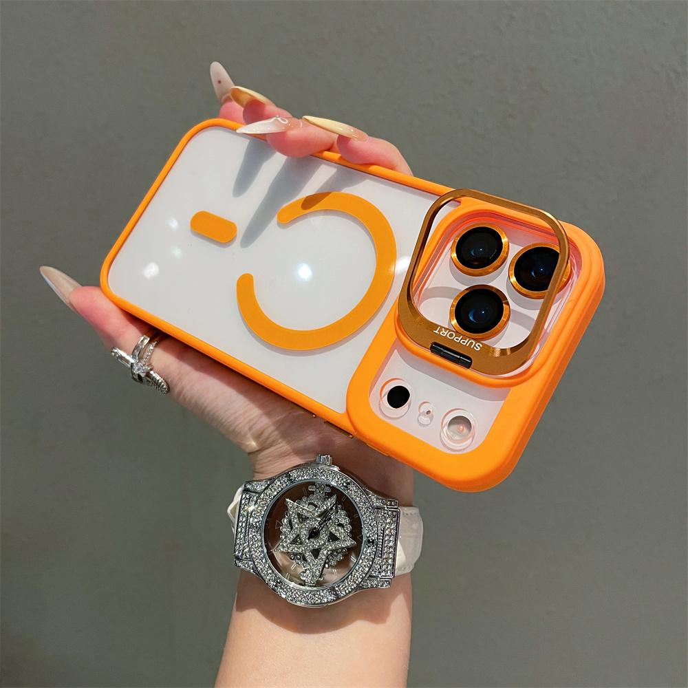 Lens Film Protection Clear For Magsafe Magnetic Phone Case For iPhone 17 Air 15 16 Pro Max 14 Plus 13 12 11 Folding Stand Cover