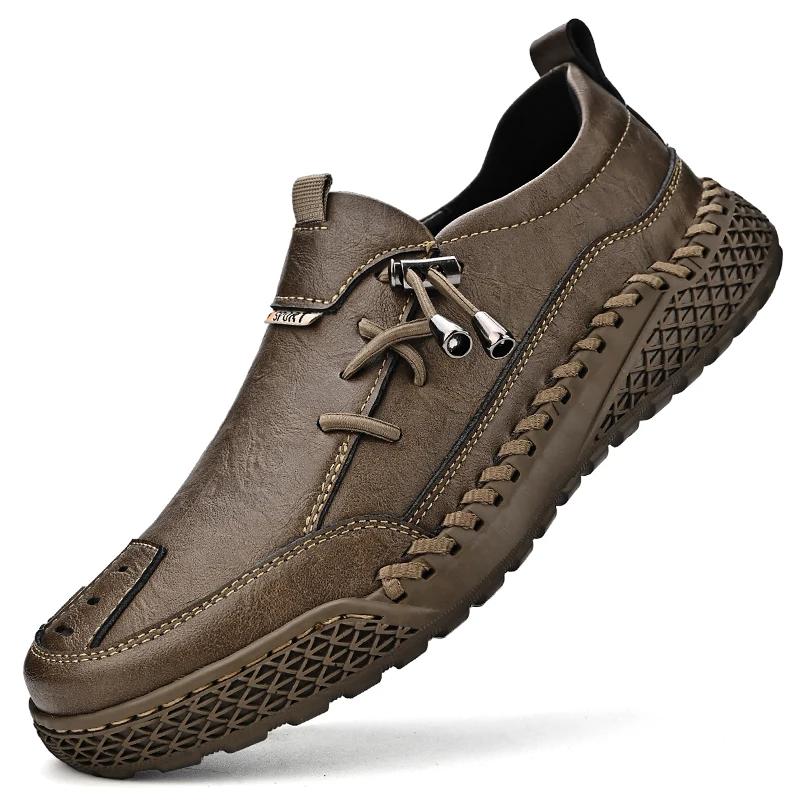 Fashion Men's Shoes Fashion Handmade Soft Leather Shoes Moccasins Comfort Driving Shoe High Quality Leather Casual Shoes Classic Loafers