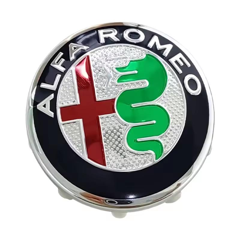 4pcs 58mm Car Wheel Rims Hub Center Caps for Alfa Romeo Logo Giulietta Mto Giulia GT 159 147 156 166 Stelvio Brera AceessoriesI