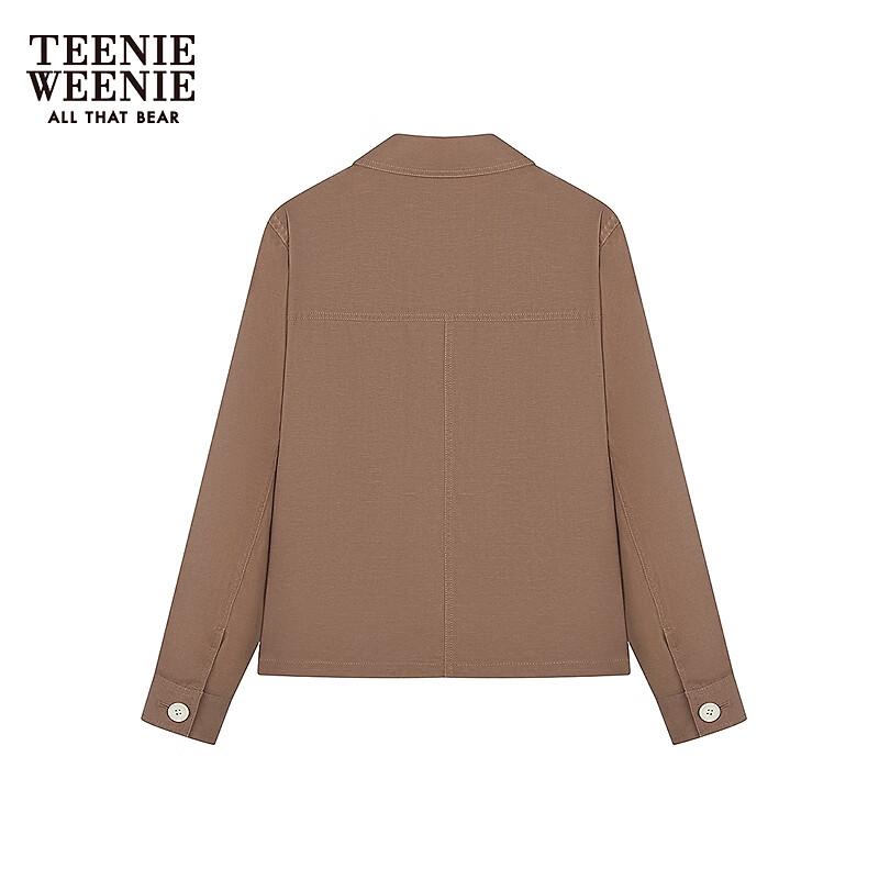 Teenie Weenie Women's Autumn Linen Blend Lightweight Short Jacket