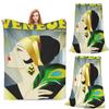 Art Deco Flapper Postcard Fashion Print Blankets Soft Warm Flannel Throw Blanket Bedding for Bed Living Room Picnic Travel Couch