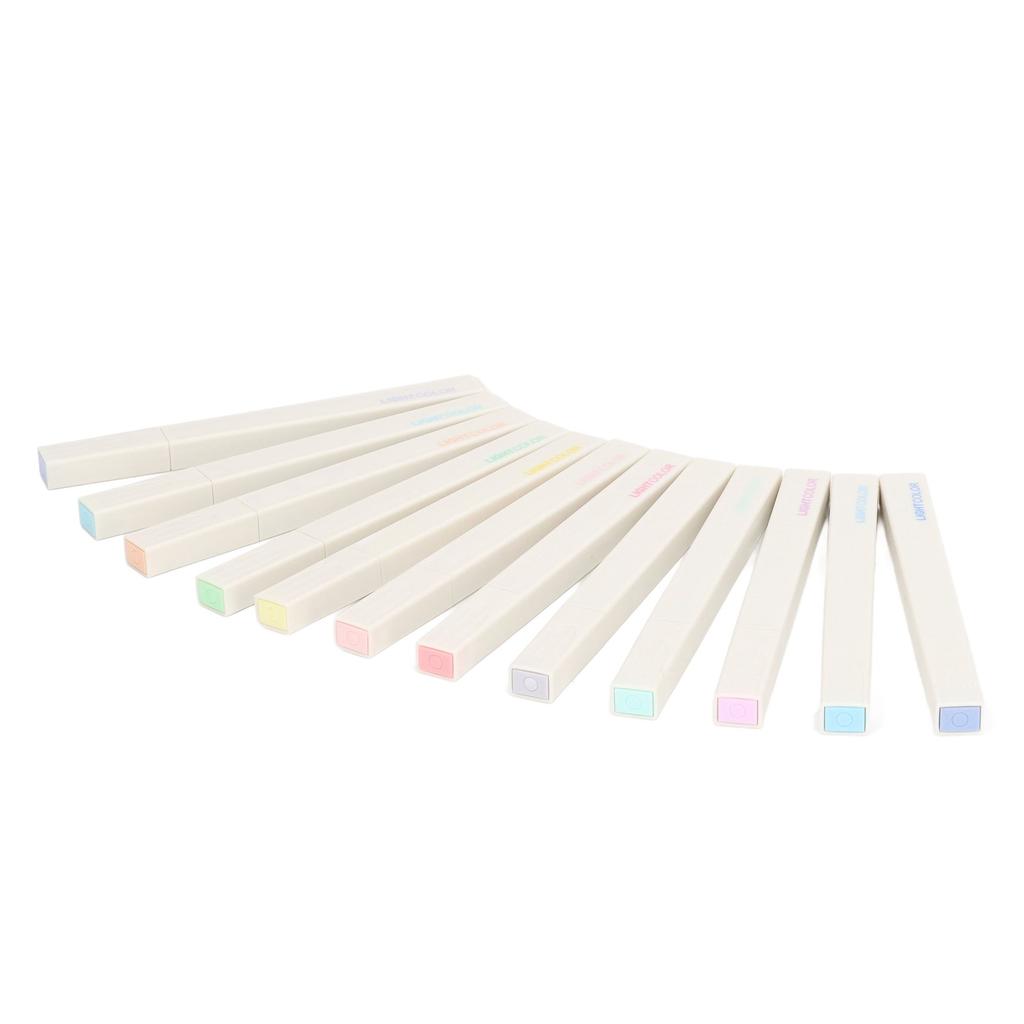 12 Stück Flüssig-Highlighter Sanfte Farben Tinte auf Wasserbasis Schnell trocknend Geschmeidig schreibend Tragbar Macaron-Highlighter