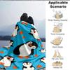 1Pc Penguin Party Blanket Soft And Comfortable Casual Warm Camping Travel Christmas Halloween Xmas Gift M924334