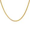 3mm Men's Stainless Steel Thick Golden Link Chain Necklace for Men Gift Boyfriend Dad Husband with 24Inch
