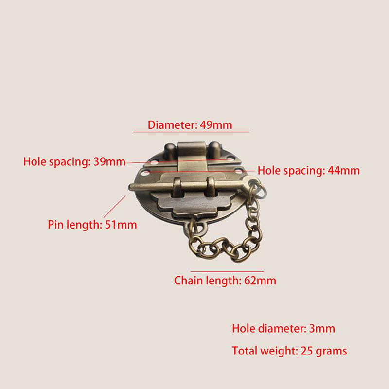 2Pcs Finish Gift Boxes And Suitcases Lock Easy To Install Multi-Purpose Decorative Latch Drawers And Storage Box Lock