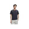 Skechers Solid Color Outdoor Casual Quick-Dry Crew Neck Short Sleeve T-Shirt Men Tops Carbon-Black P223M051-0018