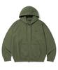 Brownbreath Pigment Tag Hood Zip Up - Khaki