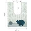 Okato (Okato) Fits In Gap! Wipeable PVC Long-Eared Toilet Mat (Shipi)