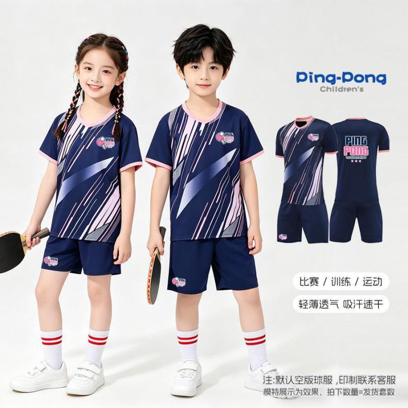 Kids Quick-Dry Breathable Table Tennis Set Unisex Sportswear Training Competition