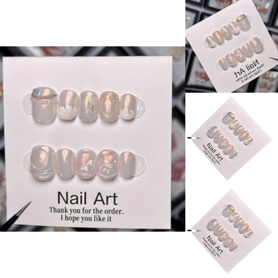 Wholesale Mermaid Bubble Nail Art With Handmade Wearable Nail Pieces Premium Quality Cute And Simple Suitable For Ladies