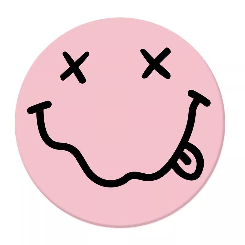 

VIKAMA Smile Plush Carpet Comfortable and Soft for Room Decoration Fluffy Floor Mat Bedroom Sofa Living Room Home Decoration 80X80CM(2.6X2.6FT