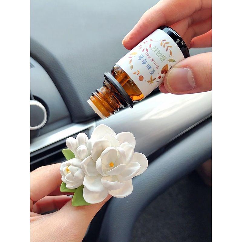 Jasmine Car Fragrance, Car Air Conditioner Vent Perfume, Car Interior Decoration, Gardenia Flower Aroma Diffuser Stone