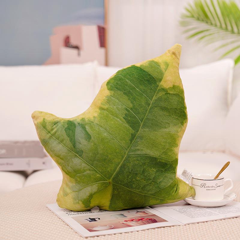 Tropical Plants Pillow for Living Room Sofa Cushion Leaf Pillow Turtle Back Decorative  Green Bedroom Leaves Plant Cushion