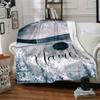 Hockey Theme Home Customize Your Name Blankets Comfortable Soft Lightweight Allseason Multipurpose Blanket For Picnics Sofas Offices Beds Living Rooms