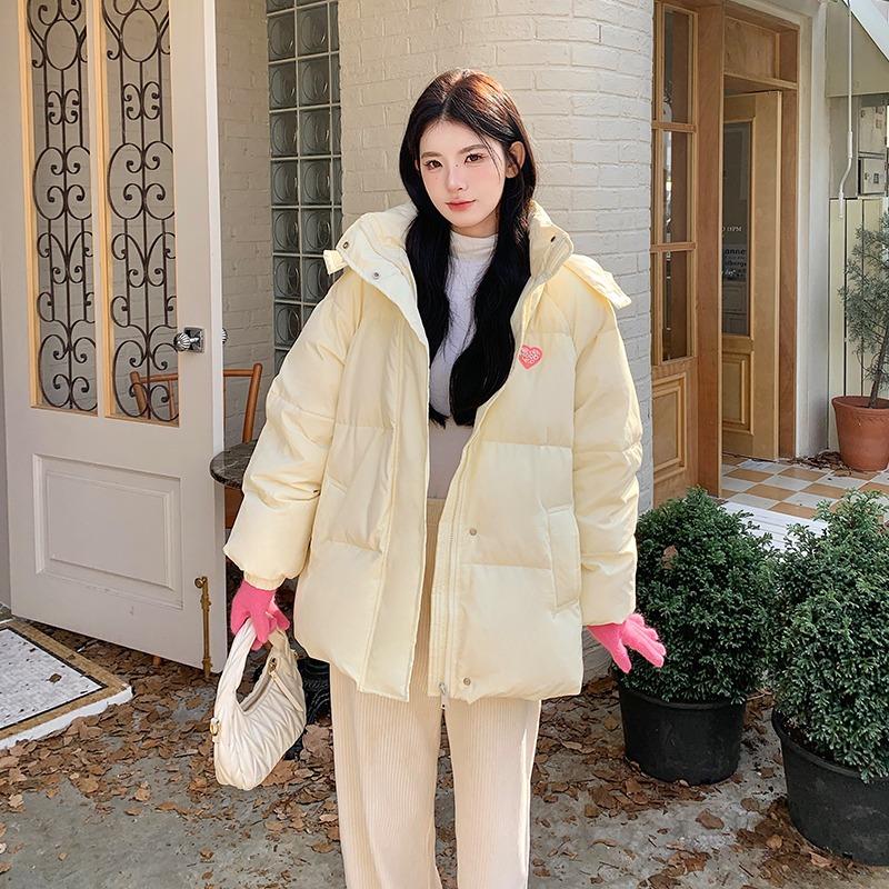 

Короткое пуховое хлопковое пальто для женщин, Новое зимнее хлопковое пальто, Хлопковая куртка в корейском стиле, Пальто-пуховик, Утепленное пальто XL
