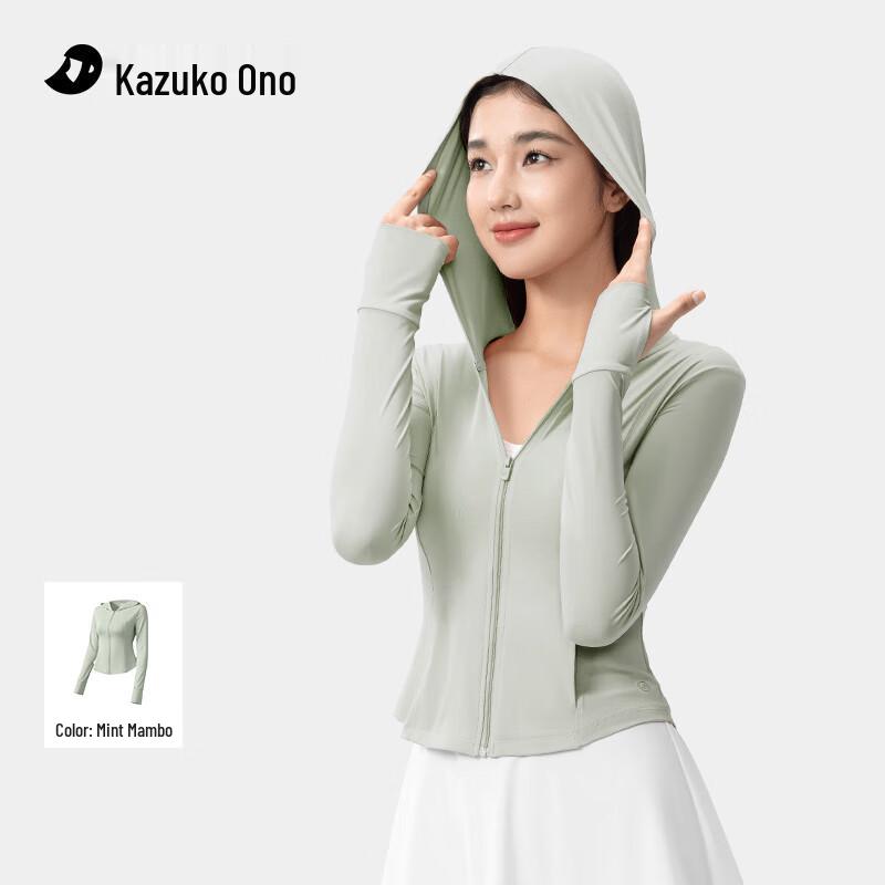 KAZUKOIN Women s Slim-fit Hooded Ice Silk Sun Protection Hoodie M