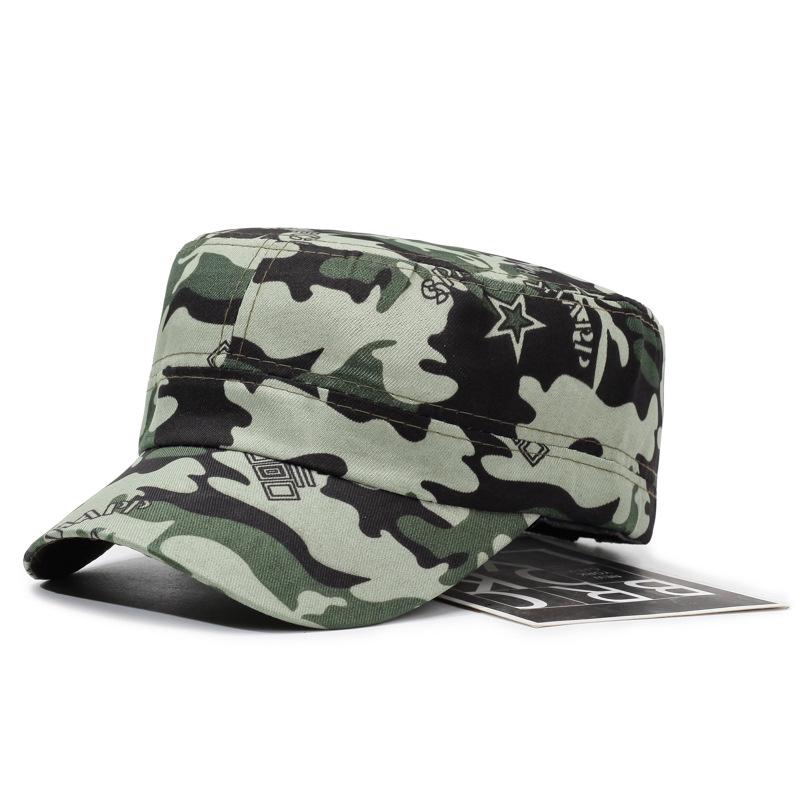 Unisex Outdoor Camouflage Sun Protection Cap: Breathable Military Style Flat Top for Spring and Summer