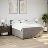 VidaXL Bed Slat Base with Mattress Taupe 160x200 Cm Fabric 3287137