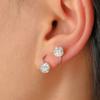 1 Pair Double-ended Stud Earrings Spiral Piercings Luxury Earrings Rhinestone Earrings  Women