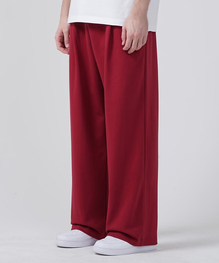 GAKKAI UNIONS One-Pleat Wide Sweatpants Burgundy