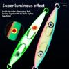 Hook Stripe Luminous UV Fishing Bait 200g 250g Slow Sinking Jig Glow Jig Lure  UV Fishing