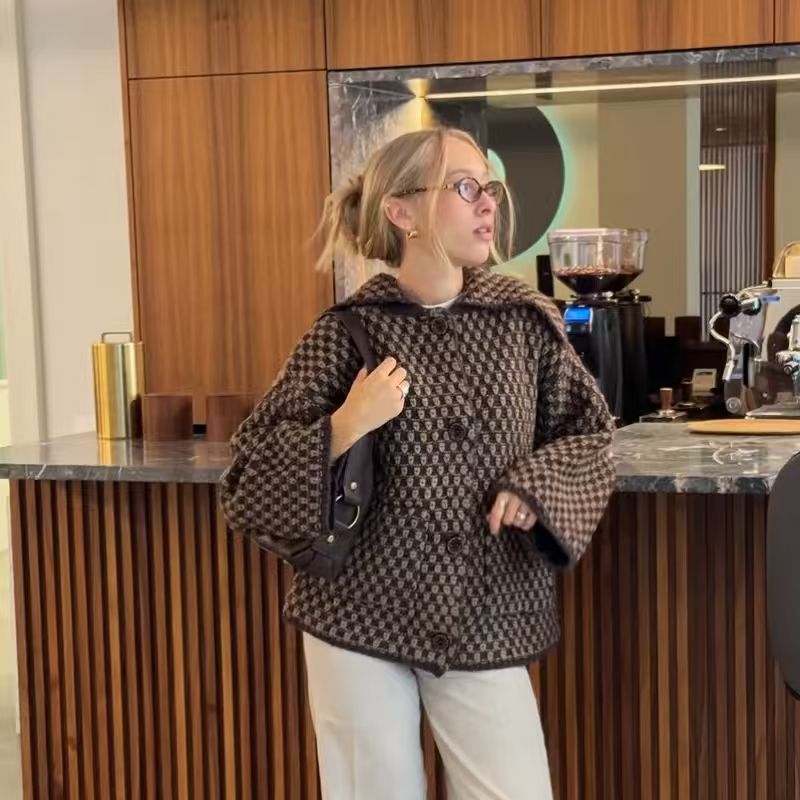 Casual Women Sweater Single Breasted Long Sleeve Knitted Cardigans New Fashion Autumn Winter Oversized Jackets