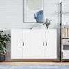 Wall Cabinets 2 pcs White Wood Based Material