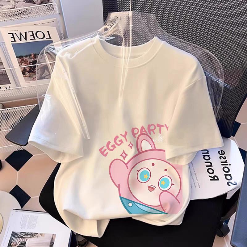 Милая футболка с принтом девочки, модная, повседневная и универсальная 150