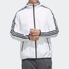 Adidas Classic Stripe Hooded Sports Jacket Men Outerwear White EH3806