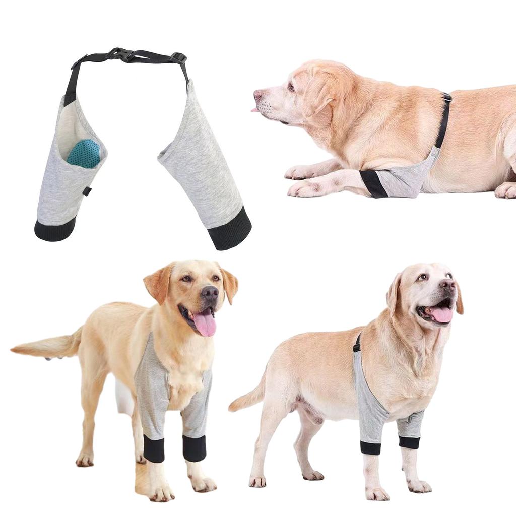 Verstellbare Hundebeinhülle verhindert Wunden und bietet Wärme zur Erholung Haustierbein Sprunggelenksbandage Schützer
