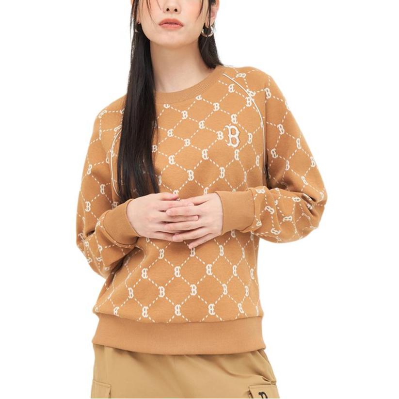 MLB Boston Red Sox Sweatshirt Unisex Camel 3AMTM0144-43CAS