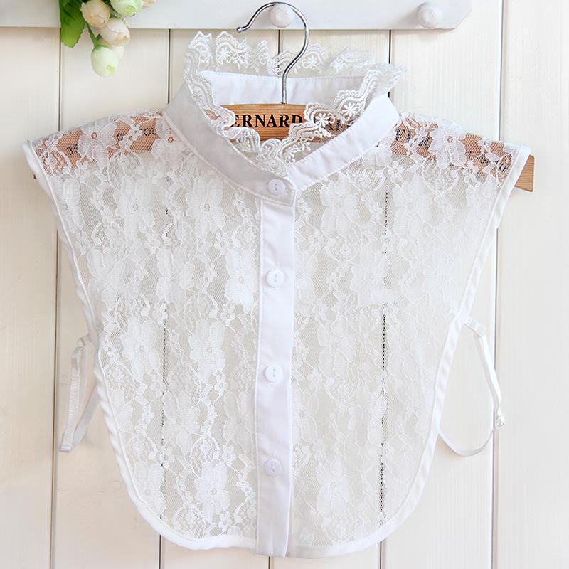 

Korean Style Lace Stand Collar False Collars for Women - Versatile Autumn/Winter Fashion for Shirts