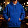 Herren Retro Hoodie Lockere Passform Lässiger Pullover Sweatshirt für Herbst Winter