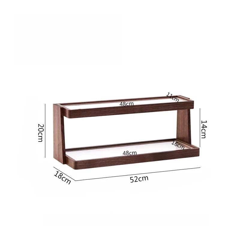 Multi Layer Storage Rack Wooden Acrylic Storage Tray Cup Storage Shelf Display Rack Decorative Rack Kitchen Storages Container